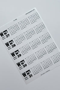dated washi | month specific