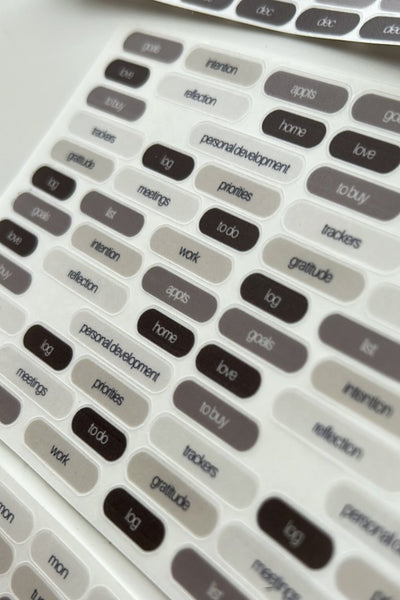 capsule script sticker set