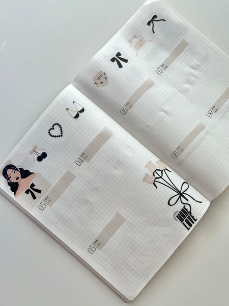 dated daily journaling stickers (365)
