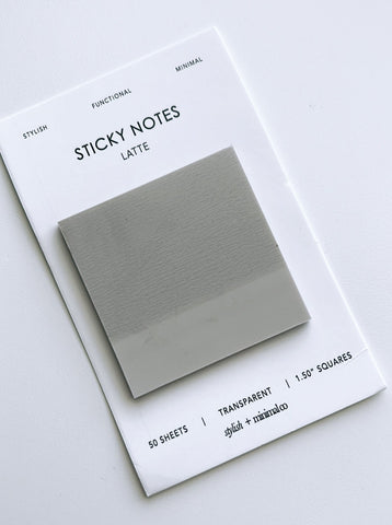 Latte square transparent sticky notes