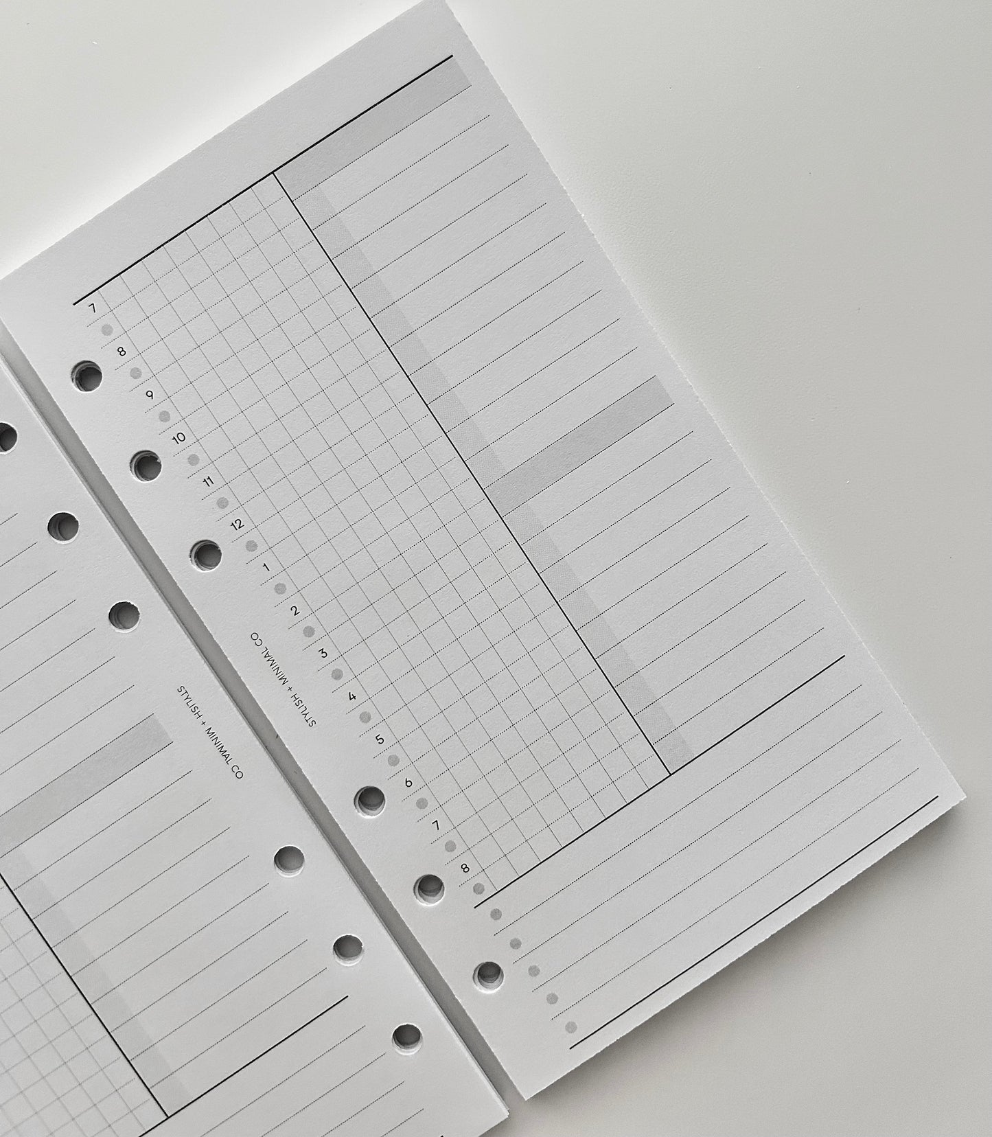 Multifunctional UNdated Daily Printed Inserts - D02