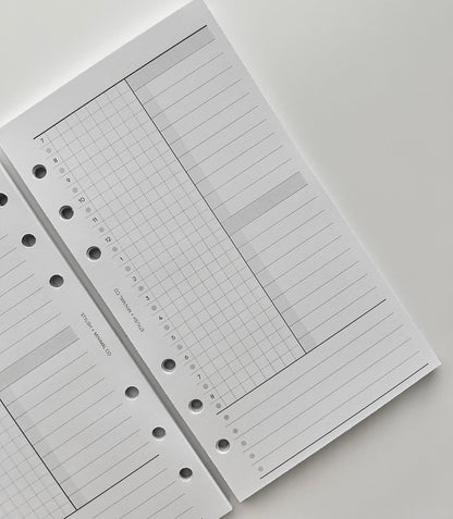 Multifunctional UNdated Daily Printed Inserts - D02