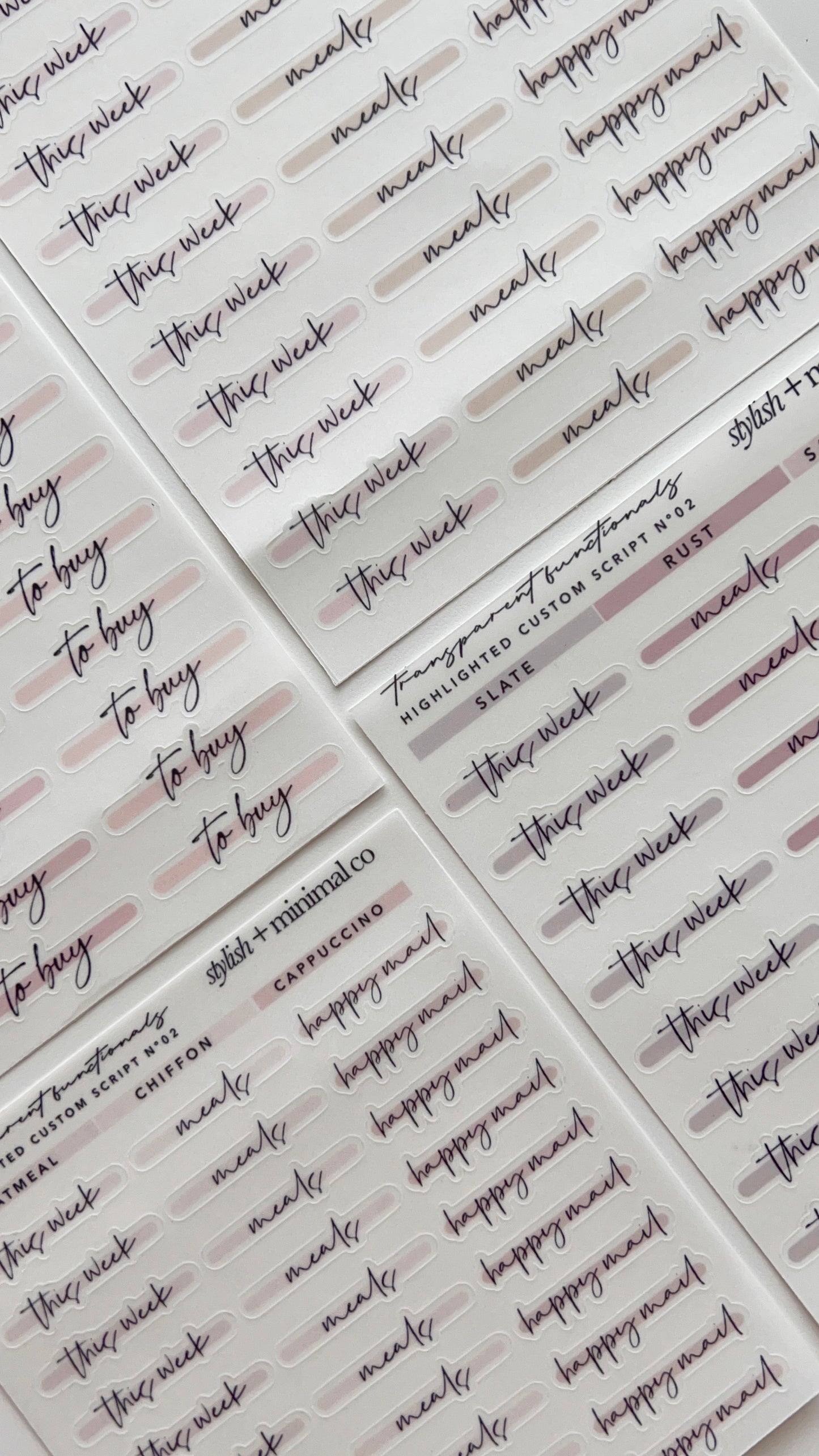 custom highlighted script Nº 4 sticker - pick your colors + text