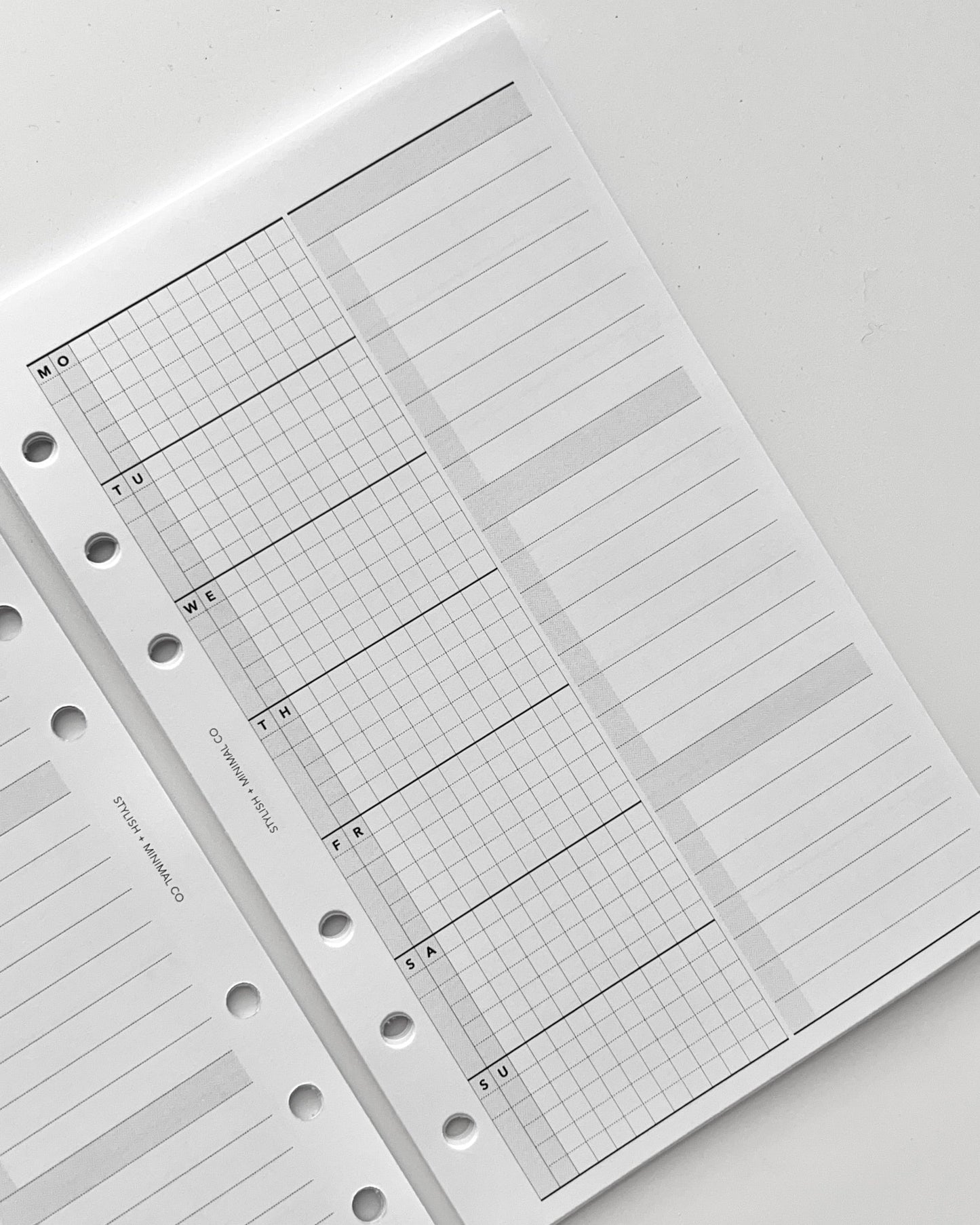 UNdated Weekly WO1P -  Printed Inserts