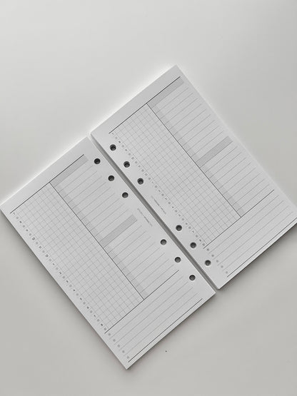 Multifunctional UNdated Daily Printed Inserts - D02