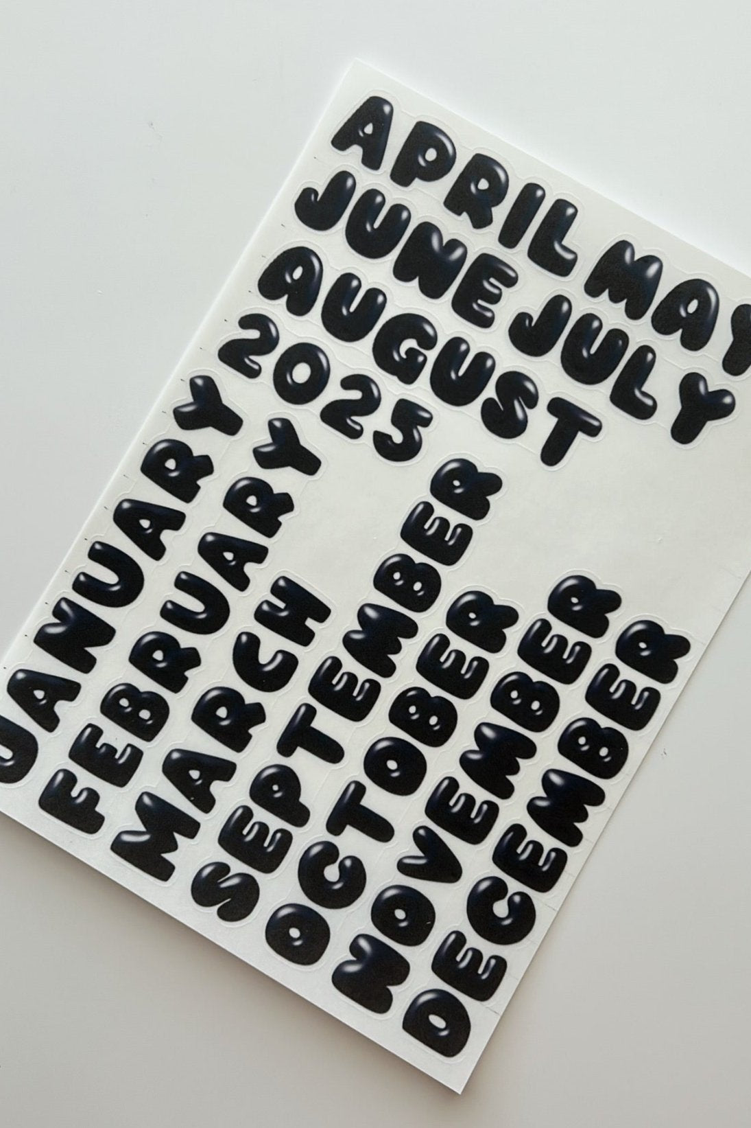 3D balloon hobonichi months stickers