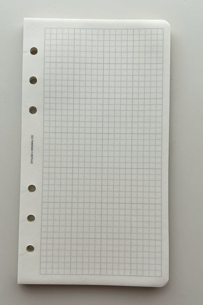 PE personal size grid loose leaf Tomoe River Paper