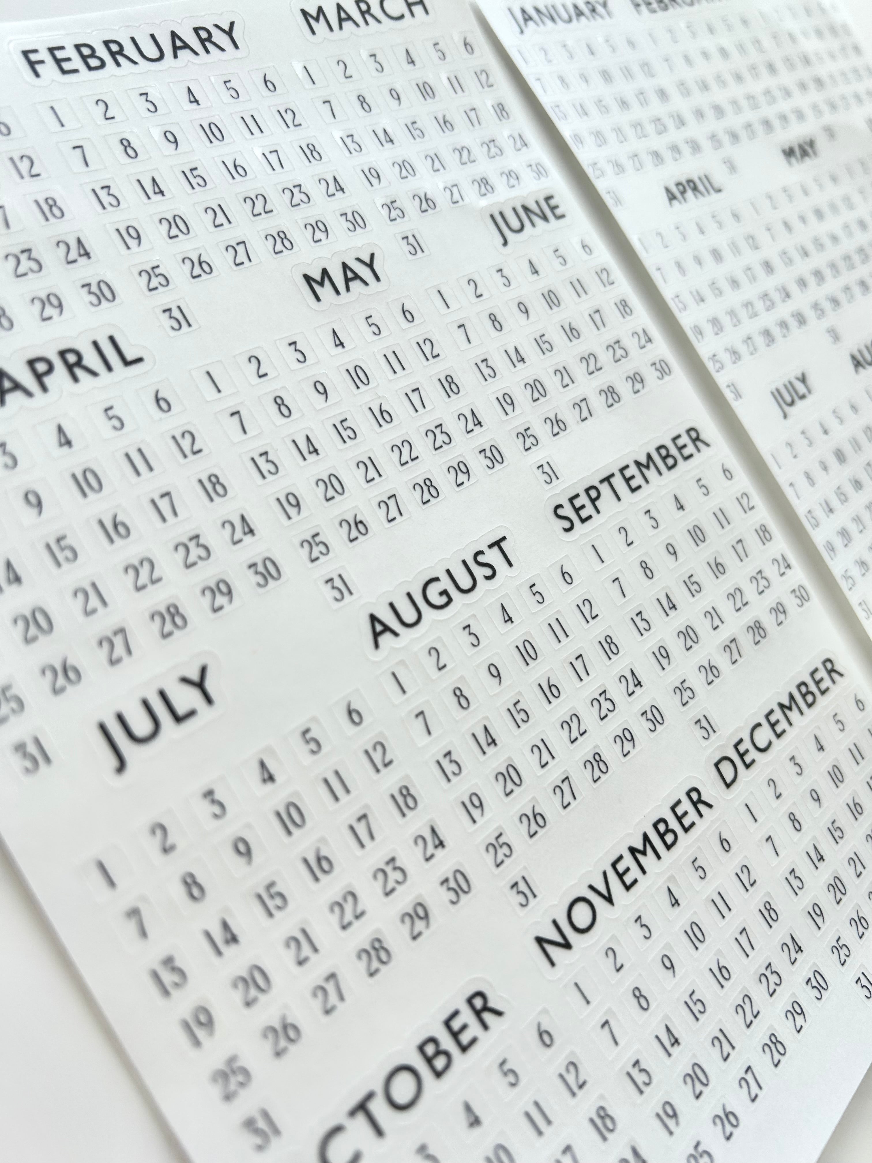 UNdated monthlies kit - 4mm squares