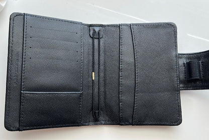 GLITCH black quilted caviar passport TN cover - ALL SALES are FINAL