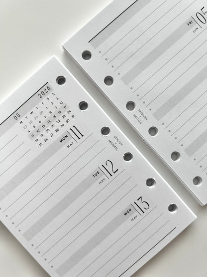 2026 Weekly Agenda WO2P - Pocket + Personal rings