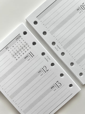 2026 Weekly Agenda WO2P - Pocket + Personal rings