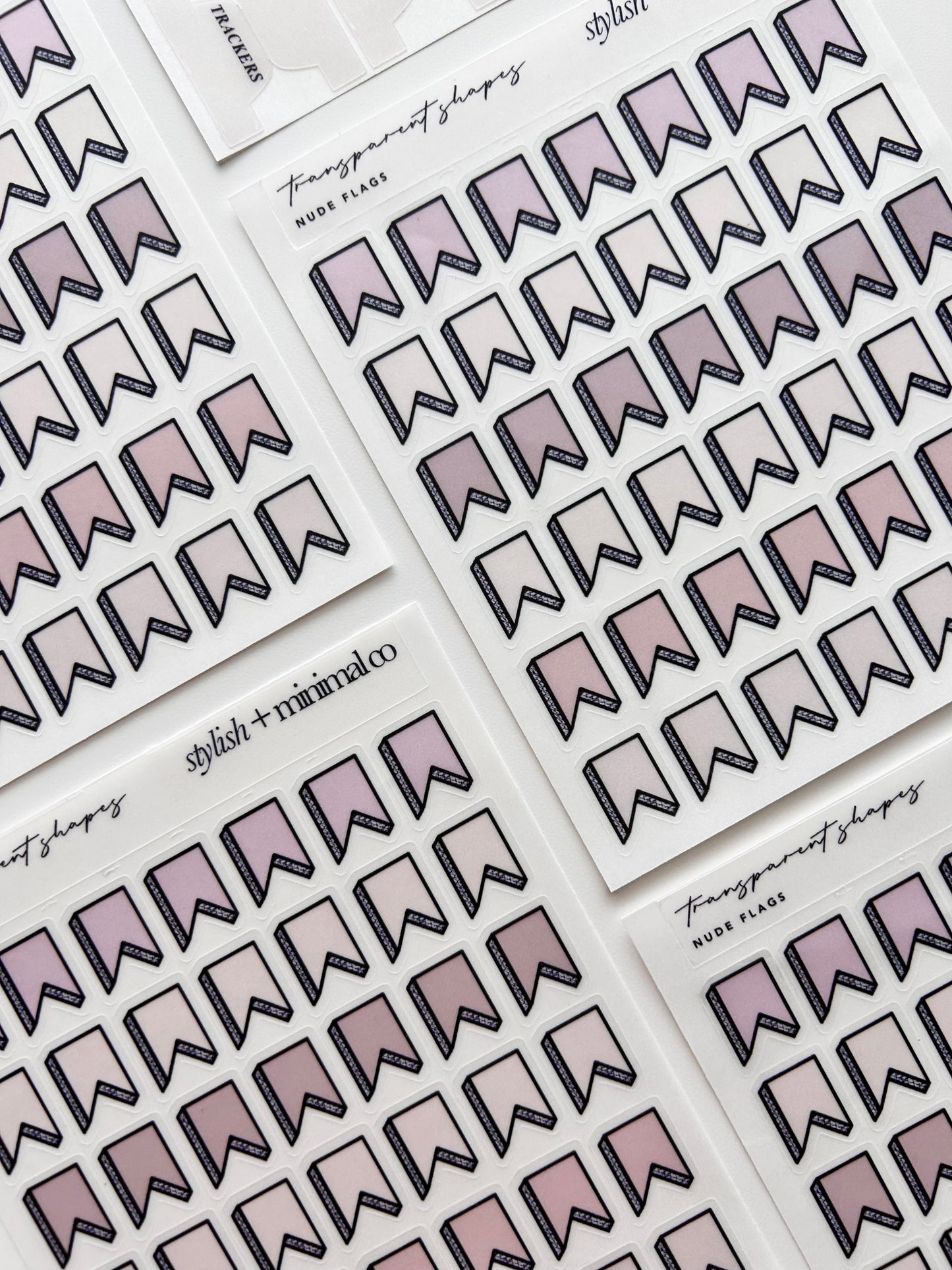 transparent mini Flag stickers