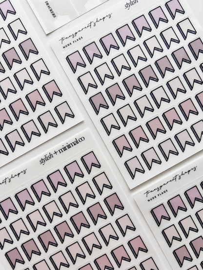 transparent mini Flag stickers