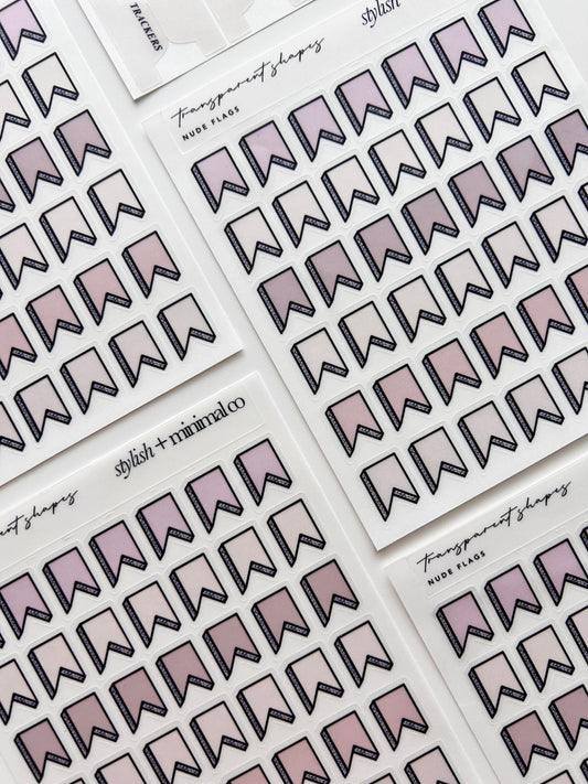 transparent mini Flag stickers