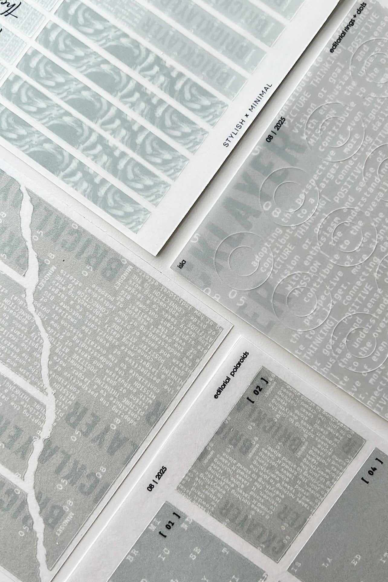 isla editorial sticker set of 5