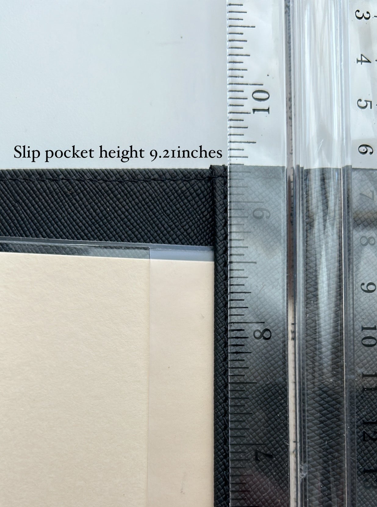 black A5 30mm rings - epi/saffiano genuine leather