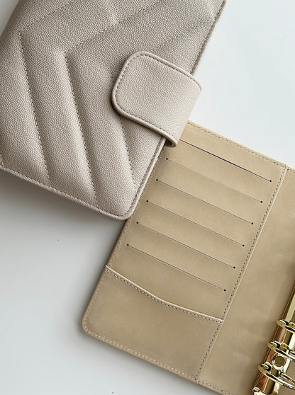 GLITCH beige caviar/suede PE/FCC planner - ALL SALES ARE FINAL