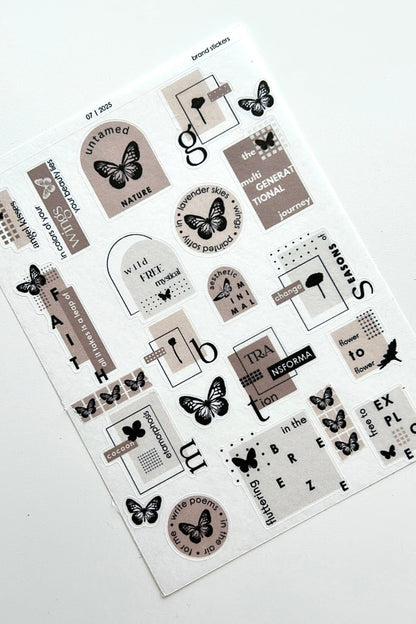 branding stickers sticker sheet