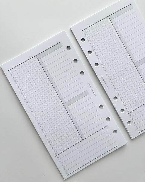 Multifunctional UNdated Daily Printed Inserts - D02