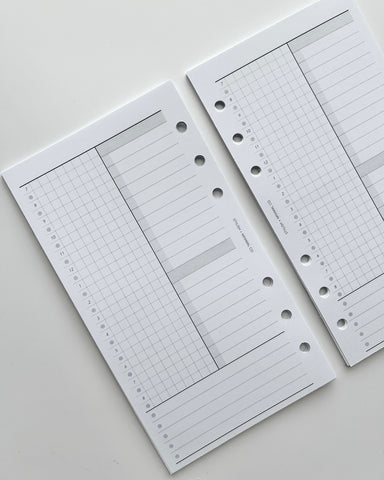 Multifunctional UNdated Daily Printed Inserts - D02