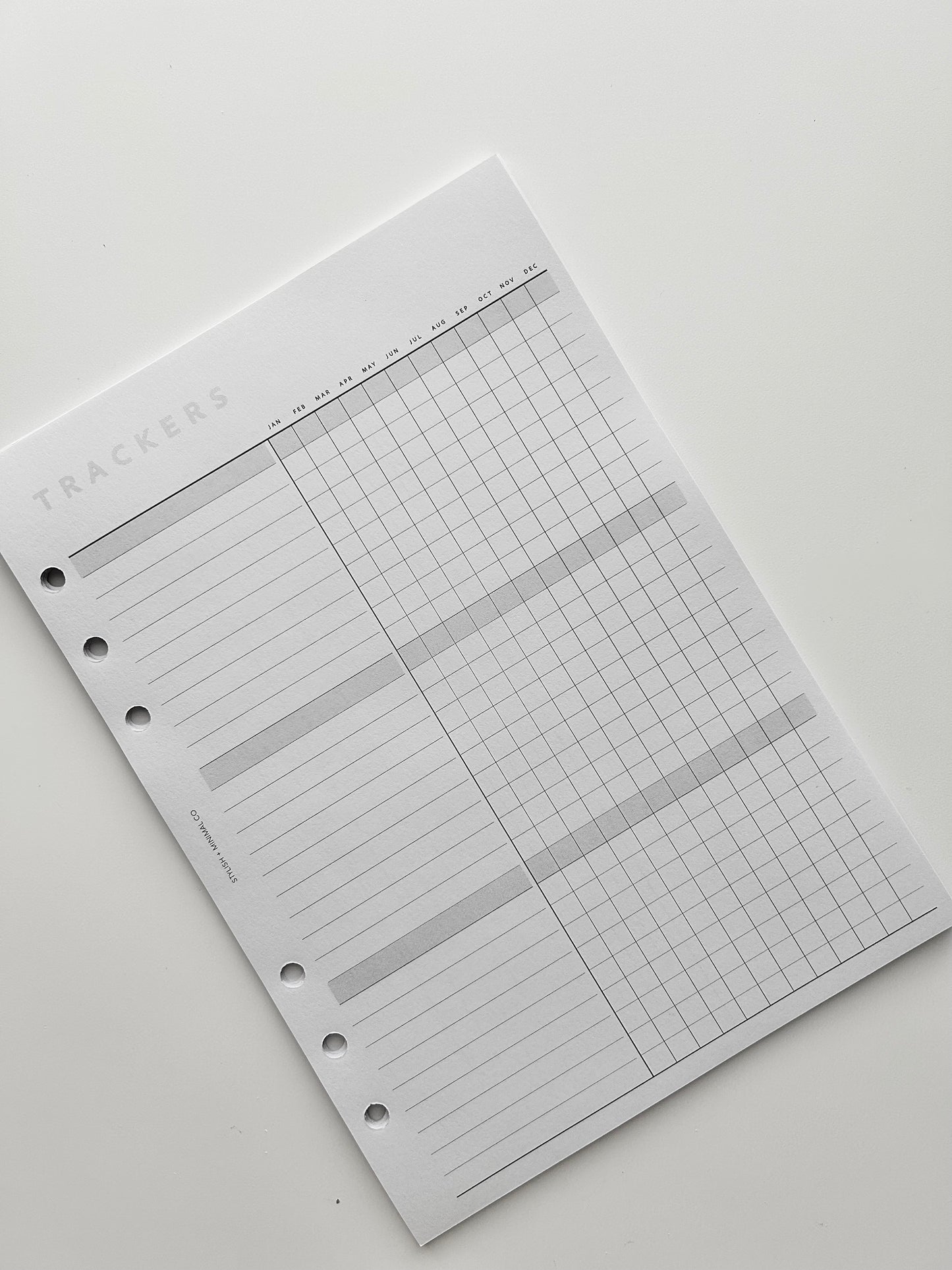Yearly Trackers - Printed Inserts