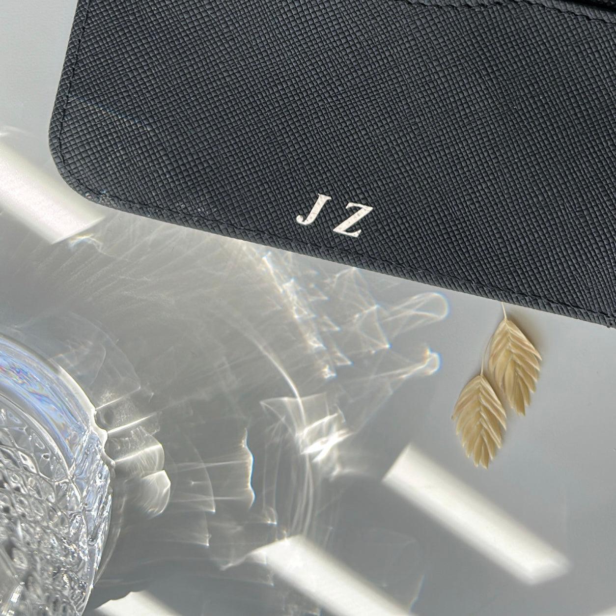 black A5 30mm rings - epi/saffiano genuine leather