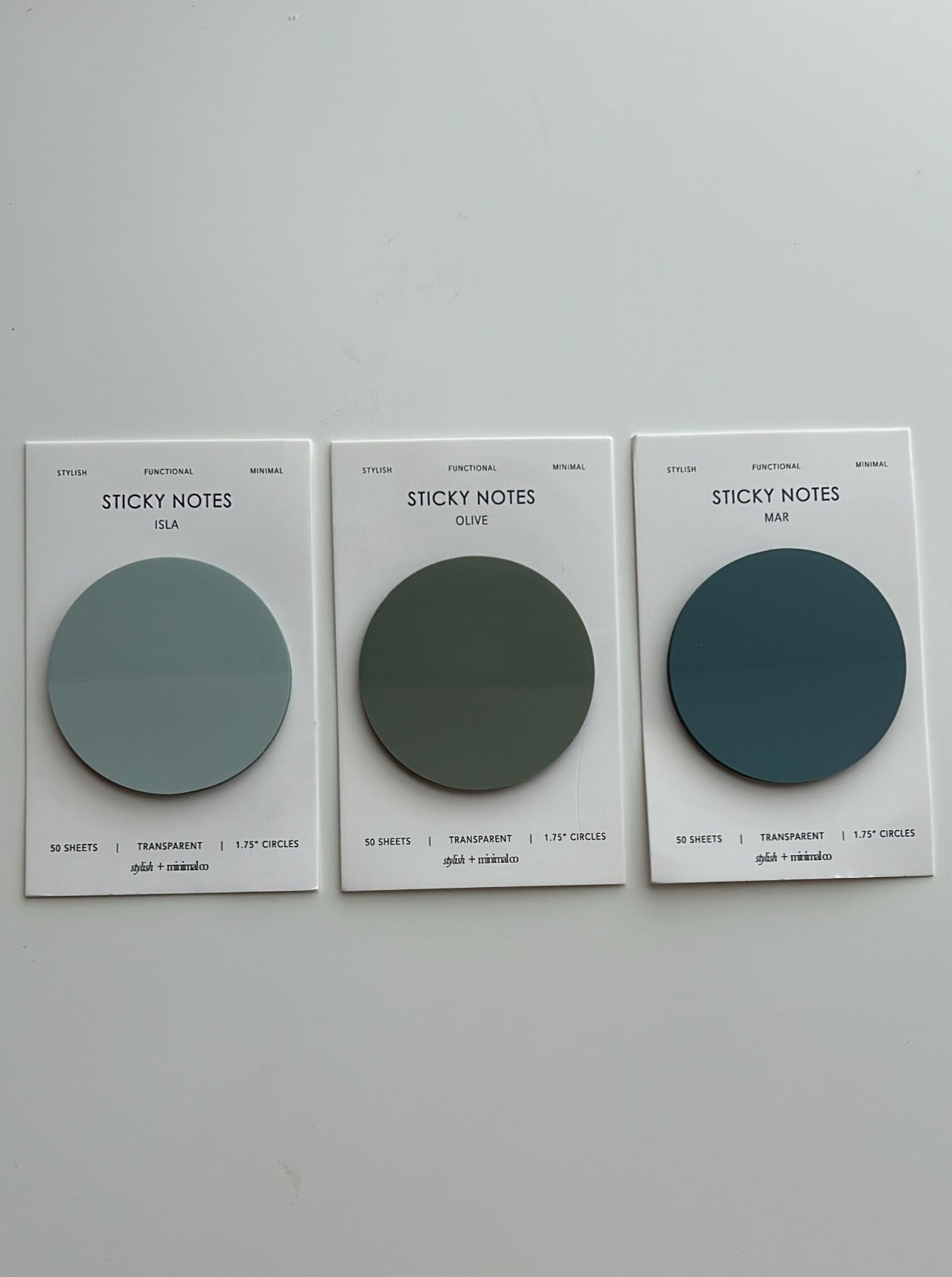 Mar circle transparent sticky notes