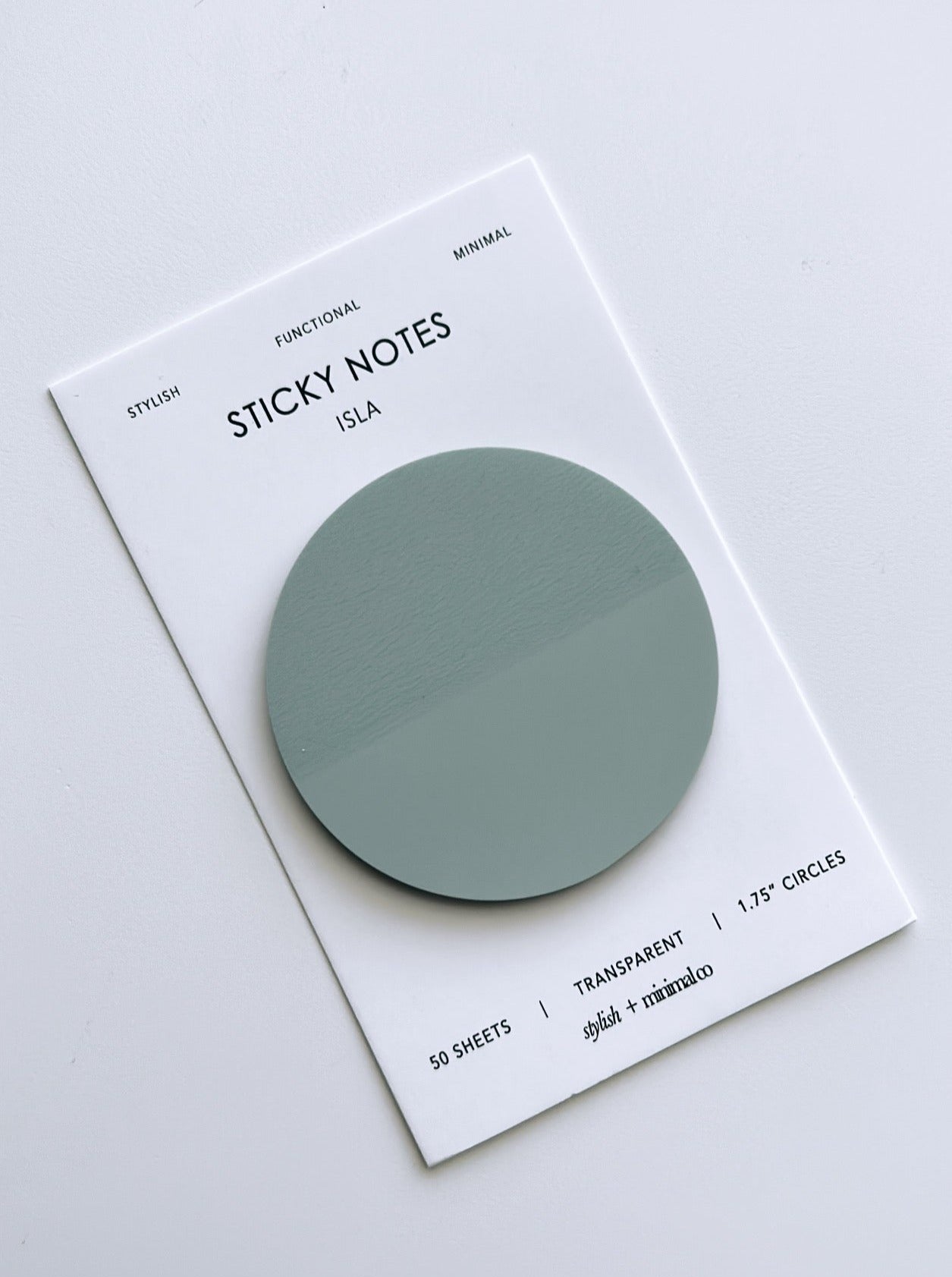 Isla circle transparent sticky notes