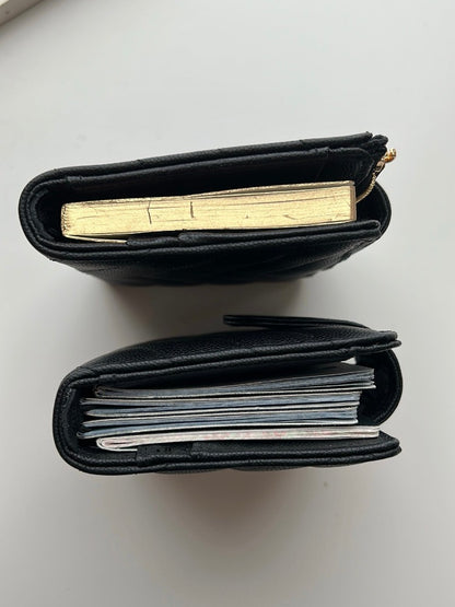 GLITCH black/beige quilted caviar passport TN - ALL SALES FINAL