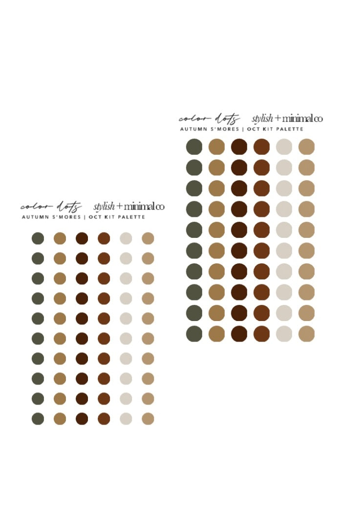 oct autumn s’mores palette dots
