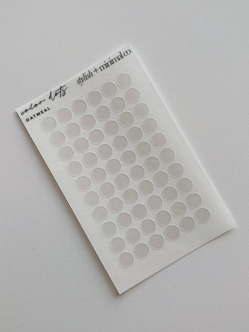 oatmeal dots -  transparent matte