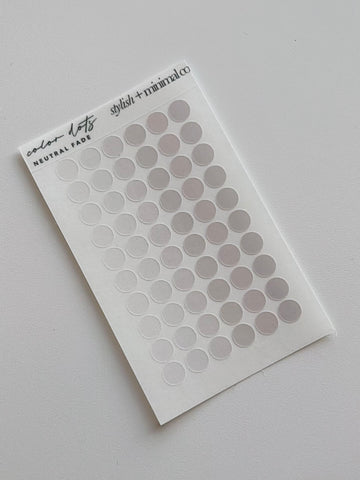 neutral fade dots -  transparent matte icons