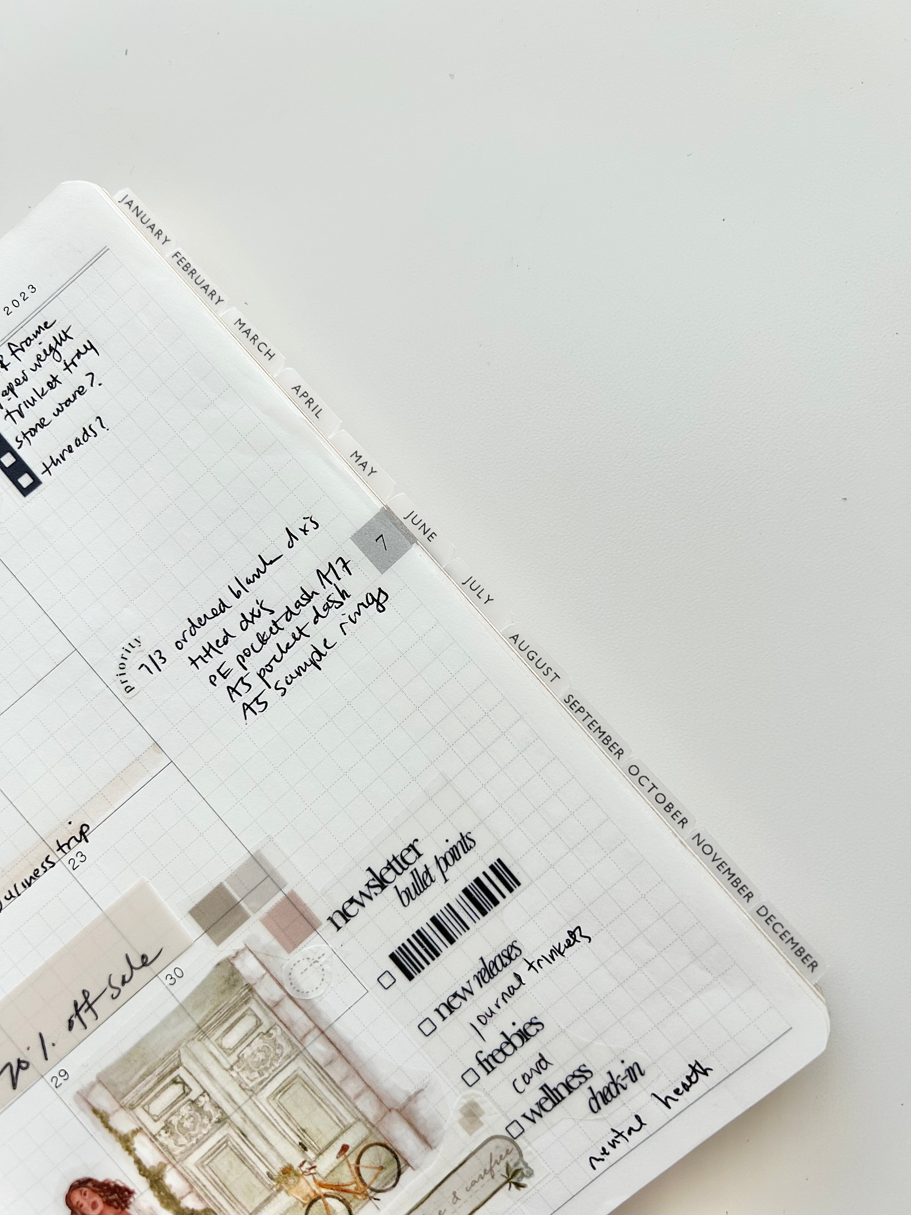 B6 TINY plastic sticker tabs - easy + durable