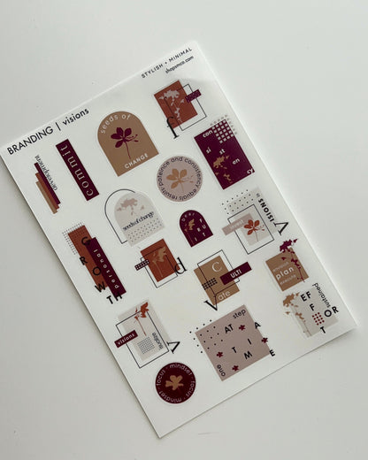 branding stickers sticker sheet
