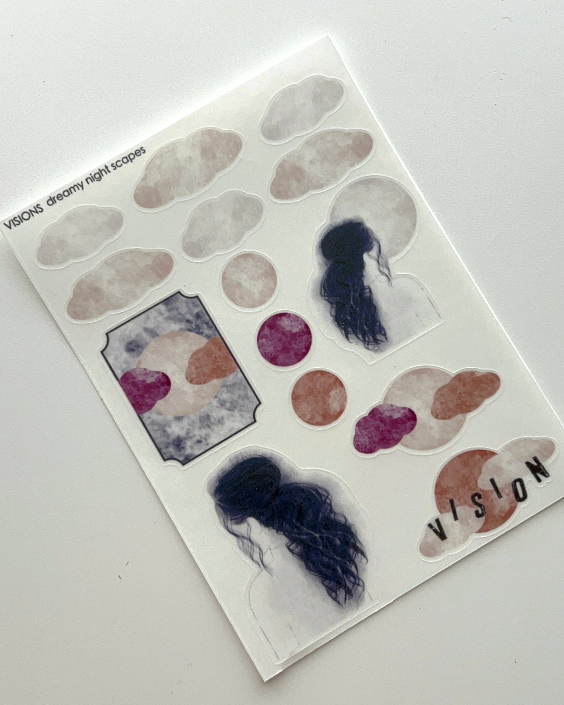 dreamy night scapes journaling sheet | visions nov kit