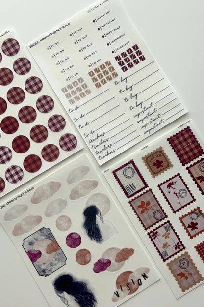 visions nov sticker kit - 8 sheet bundle