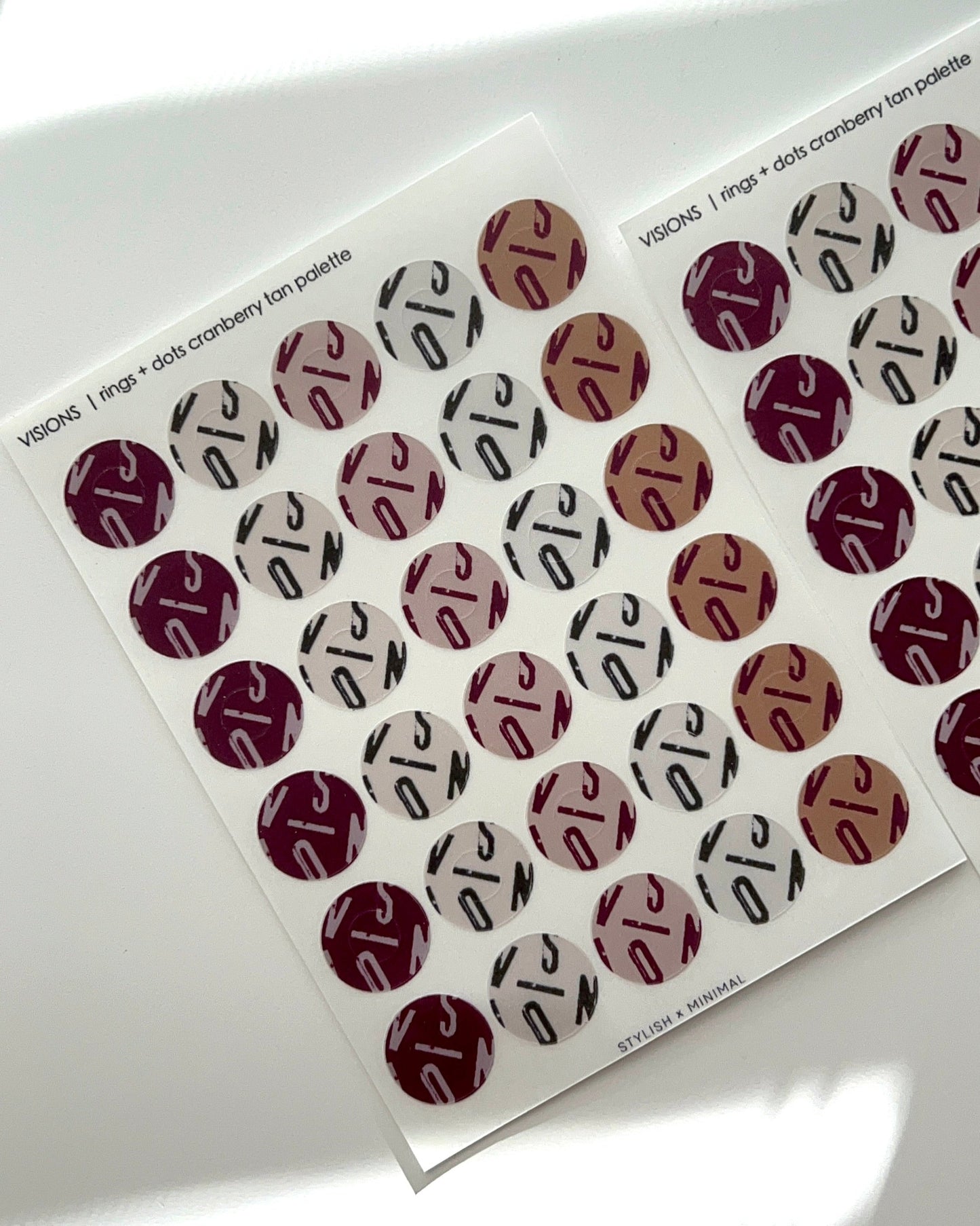 vision typography rings + dots