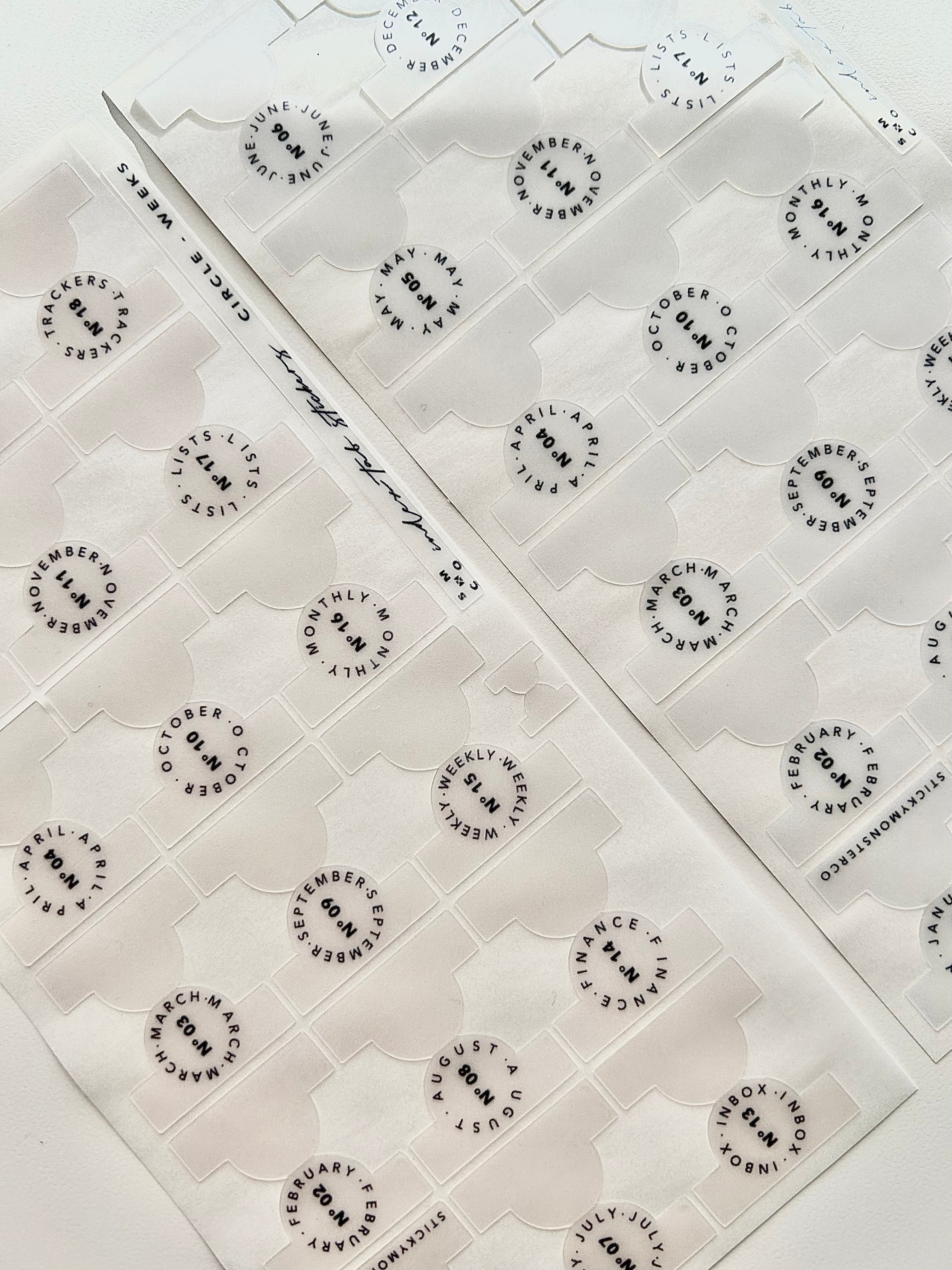 easy + durable CIRCLE plastic index tabs