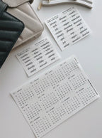 2026 monthly calendar stickers