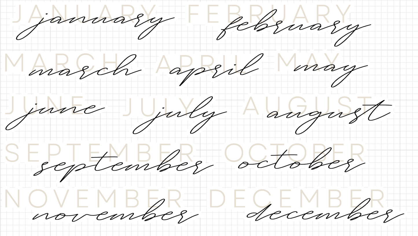 hobonichi months stickers