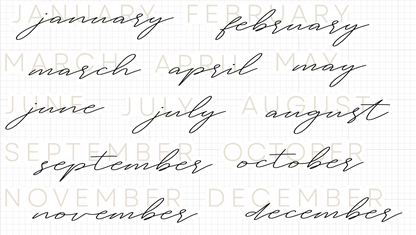 hobonichi months stickers