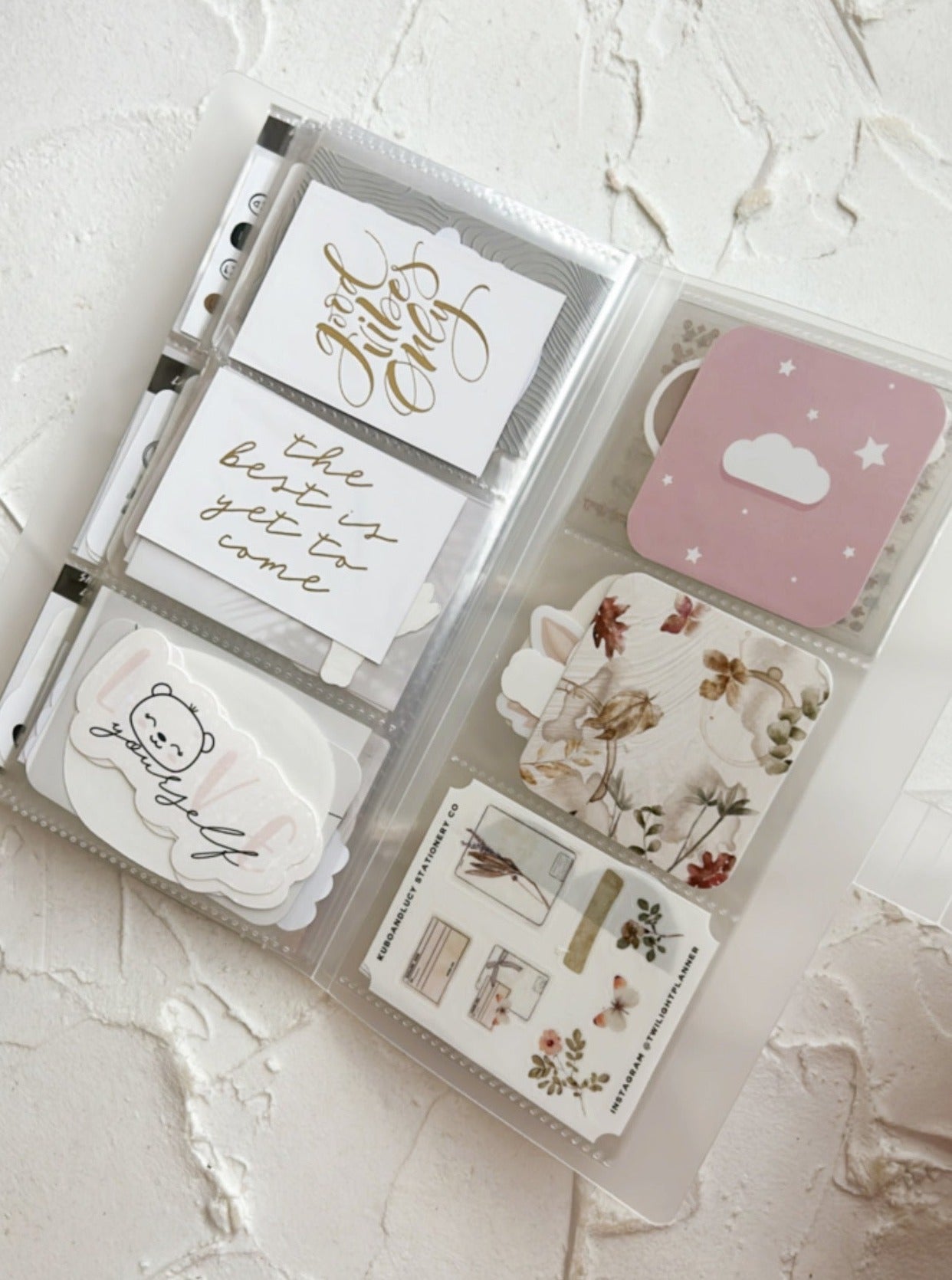 page flag accessory storage album