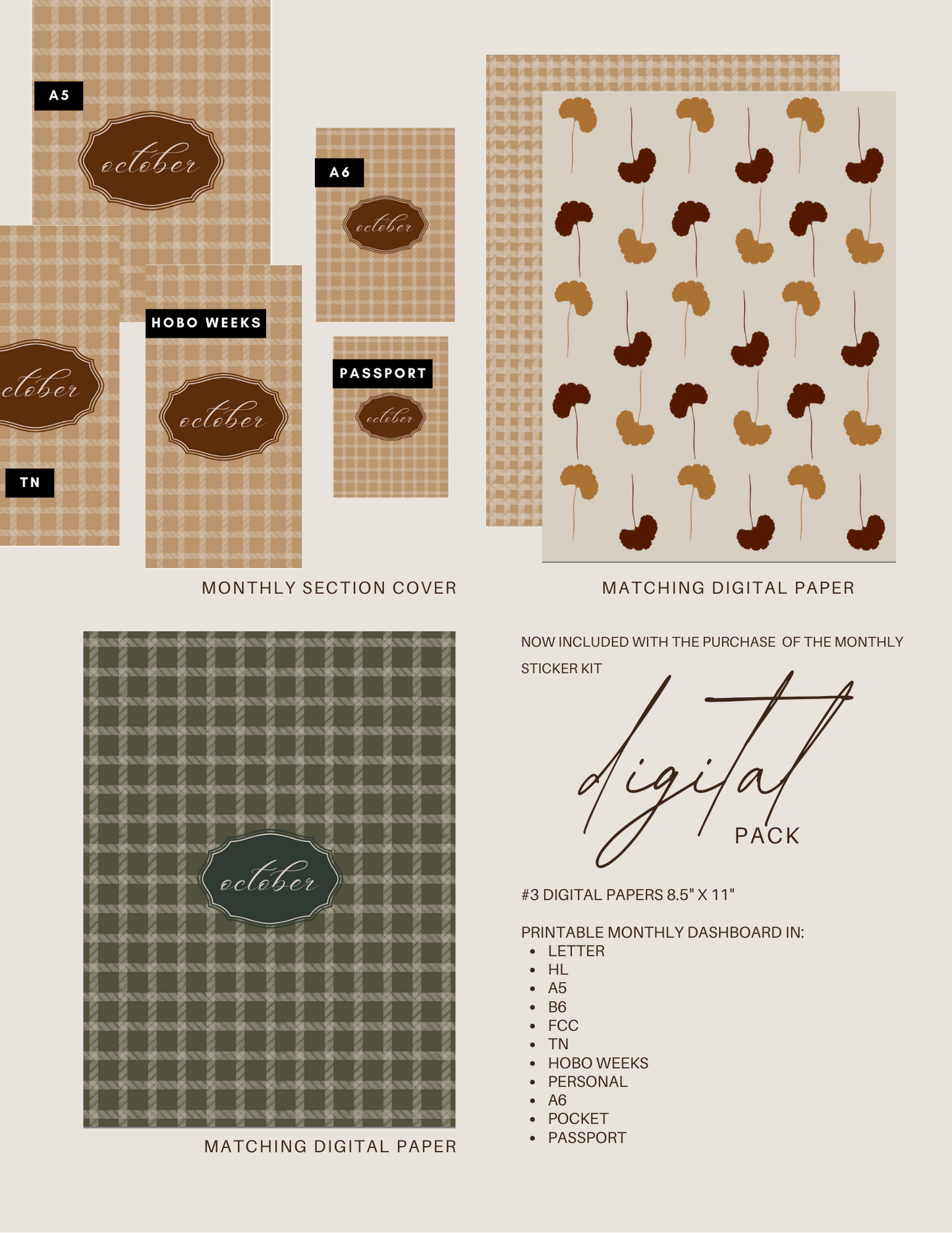 autumn s'mores sticker kit - 8 sheet bundle