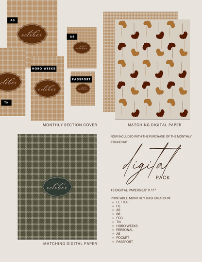 autumn s'mores sticker kit - 8 sheet bundle