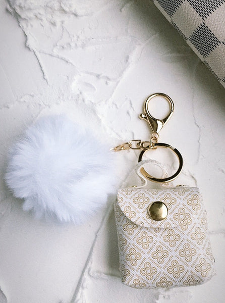 coin purse pom keychain