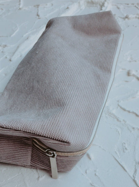 neutral minimalist pencil bag