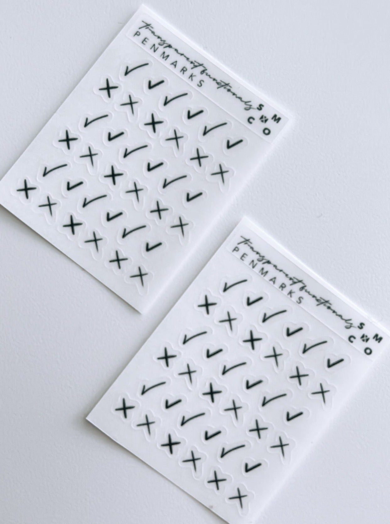 Mark Sticker check mark and x pen marks stickers – stylish + minimal co