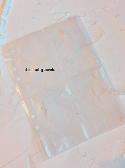 4 top loading pocket sheet A5