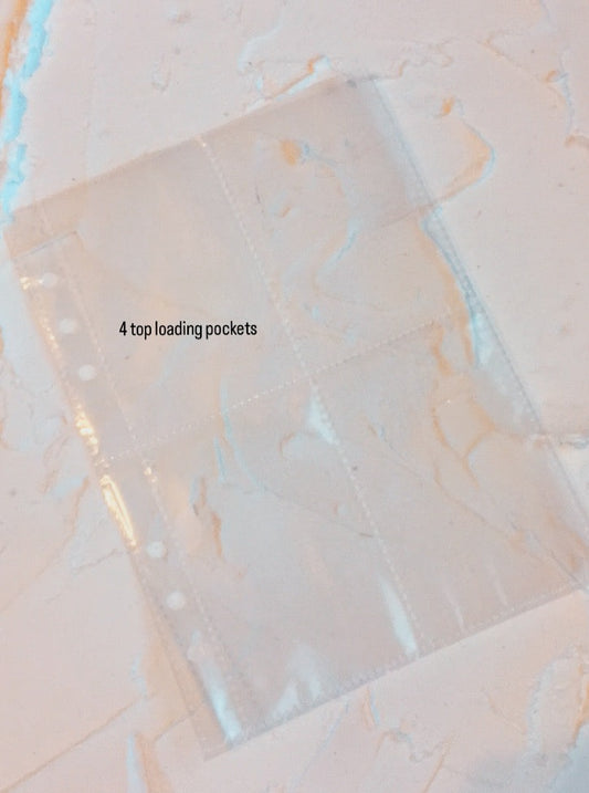 4 top loading pocket sheet A5