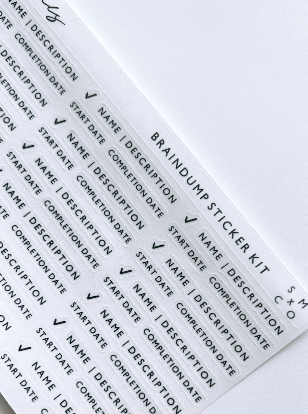 braindump header sticker kit - for notebooks and bookbound planners ...